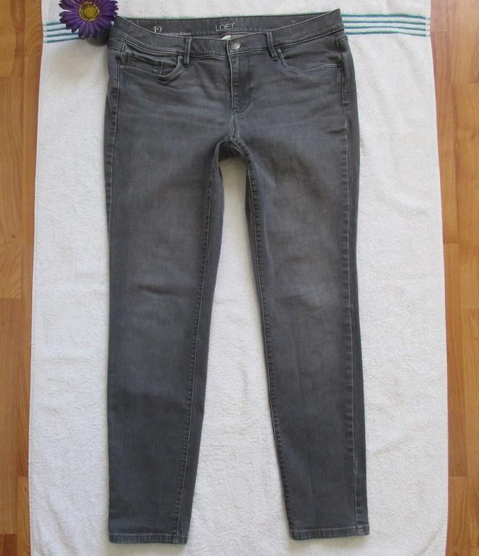 LOFT Ann Taylor Womens Size 12 Gray Jeans Modern Skinny Denim