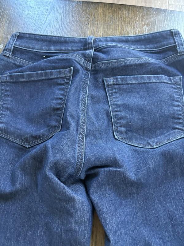 LOFT Curvy Jeans Women's 4/27 Blue Dark Wash Stretch High-Rise Cotton EUC