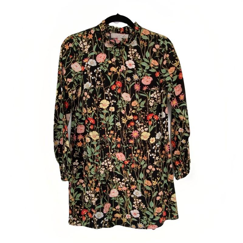 Loft Floral Long Sleeve Summer Dress Petite Size XSP