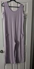 Loft Lavender Jumpsuit Loung Wear Pockets Crop Legs Size XL