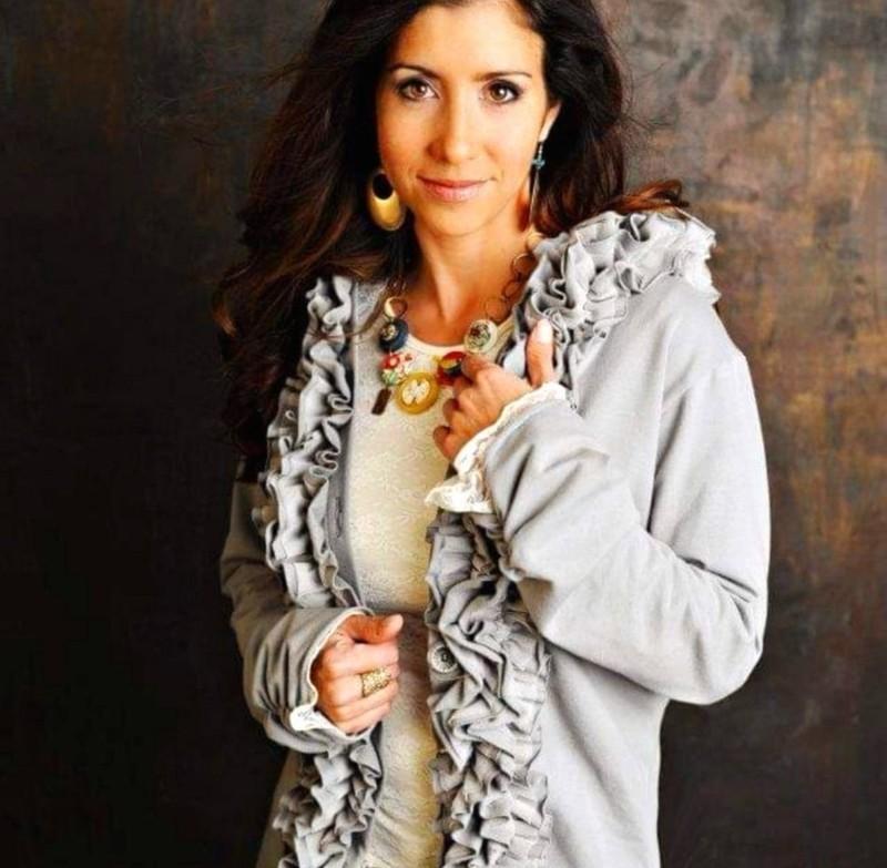 Lot-3 Persnickety Womens Ivory Lace Sleeve Top Ruffle Hoodie Jacket Gold Belt