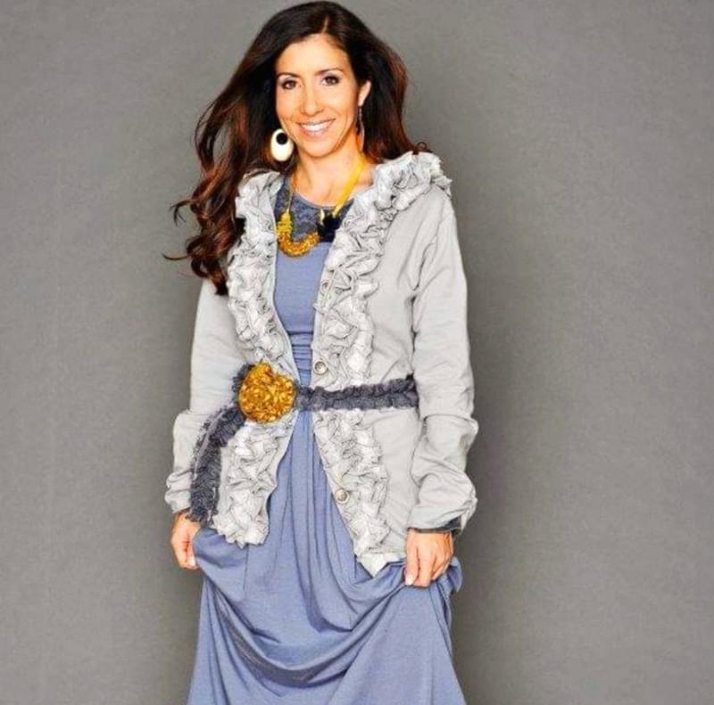 Lot-3 Persnickety Womens Ivory Lace Sleeve Top Ruffle Hoodie Jacket Gold Belt