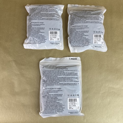Lot Of 3 Bambody Absorbent Leakproof Period Boxer Pantis Black Size 5XL
