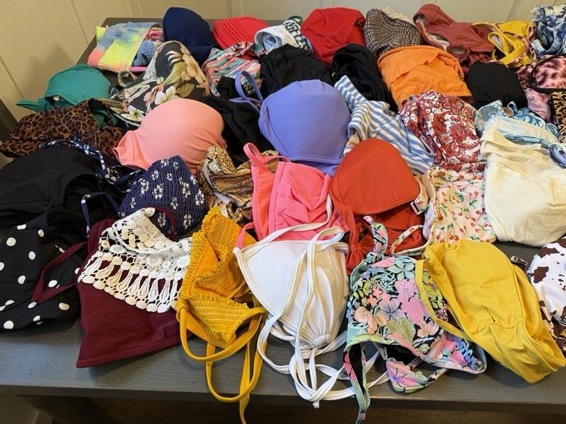 Lot Of 50 Random Grab Bag Swimsuit Bikini Top Lot assorted sizes