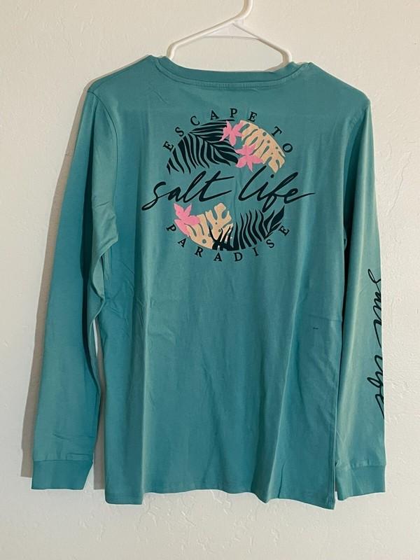 LS219XL- NWT Salt Life Women Long Sleeve T-Shirt Size XL "Escape To Paradise"