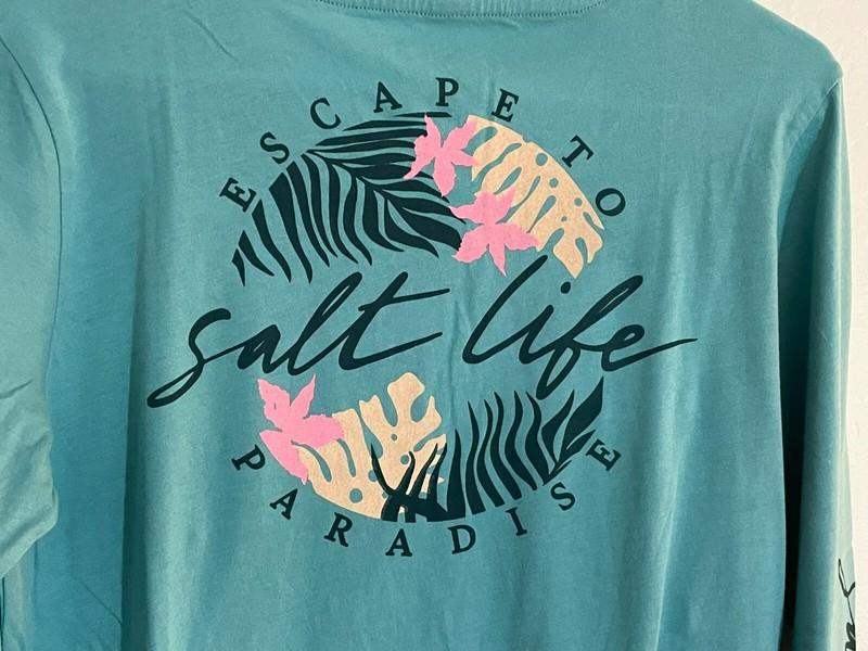 LS219XL- NWT Salt Life Women Long Sleeve T-Shirt Size XL "Escape to Paradise"