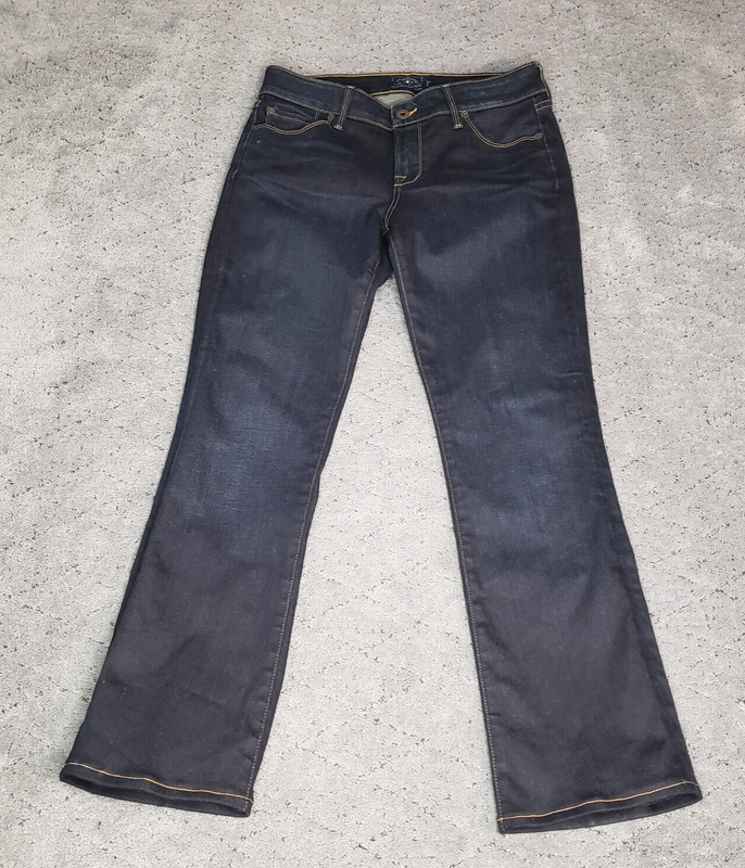 Lucky Brand Lolita Boot Low Rise Jeans Womens Size 6 Blue Dark Wash Denim