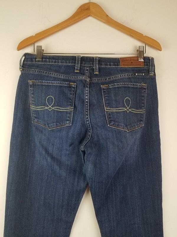 Lucky Brand Sofia Boot Jeans Women's 31 Regular Dark Flare Bootcut 12 Stretch