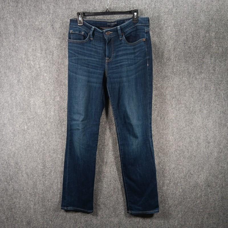 Lucky Brand Sweet Jeans Womens 8/29 Blue Denim Cotton Mid Rise Straight Leg