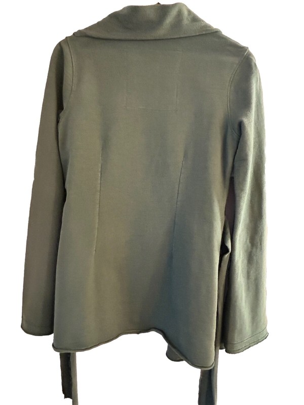 Lucky Brand Women’s Size Small Olive Green Long Sleeve Tie Waist Sweater