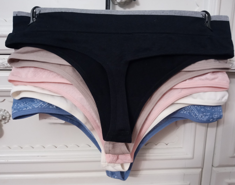 Lucky Brand Womens 5-Pack Seamless Thong Panties Logo Sz Small ~ Large Or XL NWT