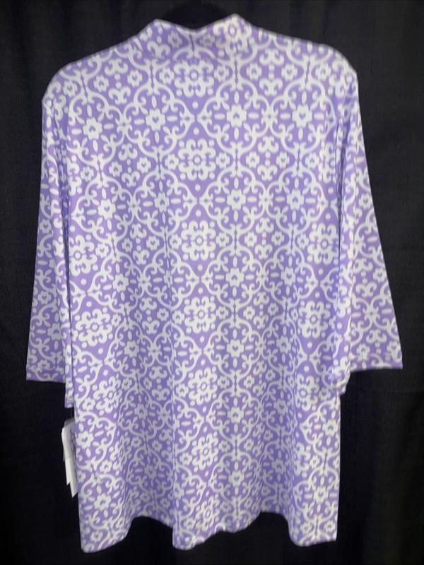 Lulu B XL Purple White Top With Buttons