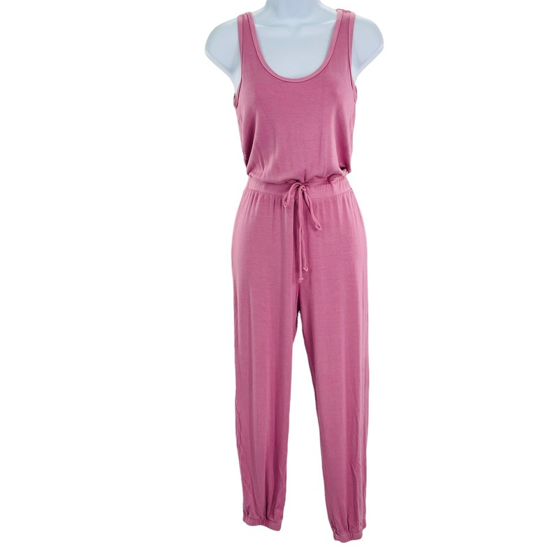 Lulu’s Winslet Pink Soft Knit Sleeveless Romper Barbiecore Jumpsuit XS NWT