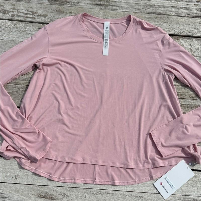 Lululemon Modal Relaxed-Fit Lounge Long Sleeve Pink Haze Size 8 NWT