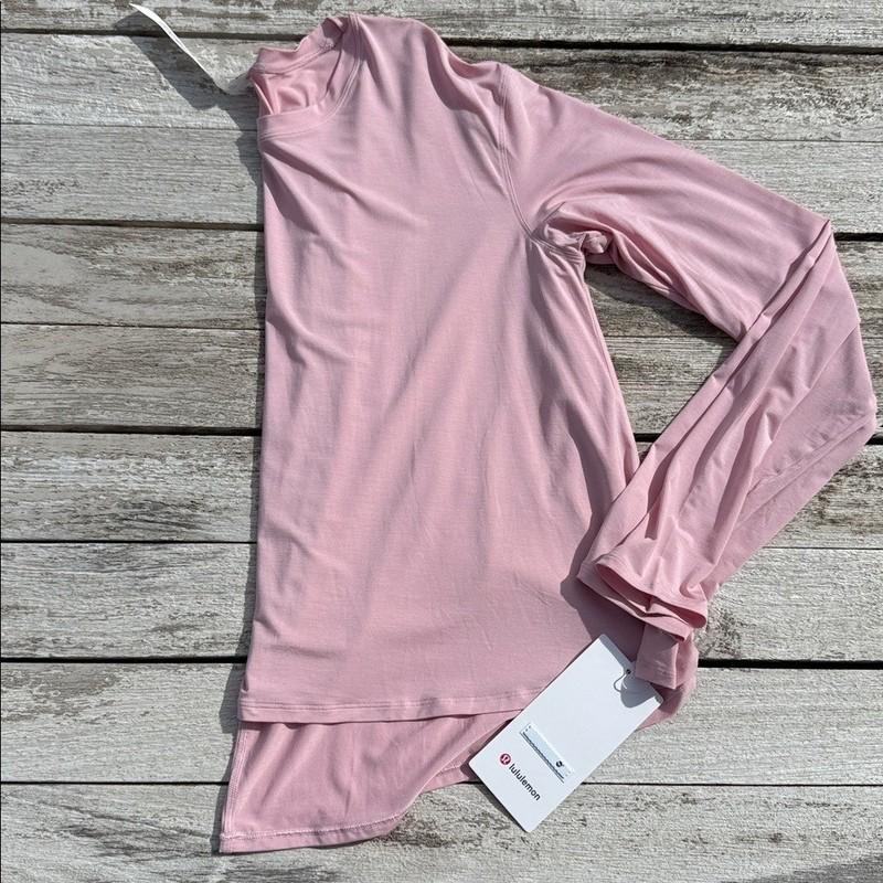 Lululemon Modal Relaxed-Fit Lounge Long Sleeve pink haze size 8 NWT