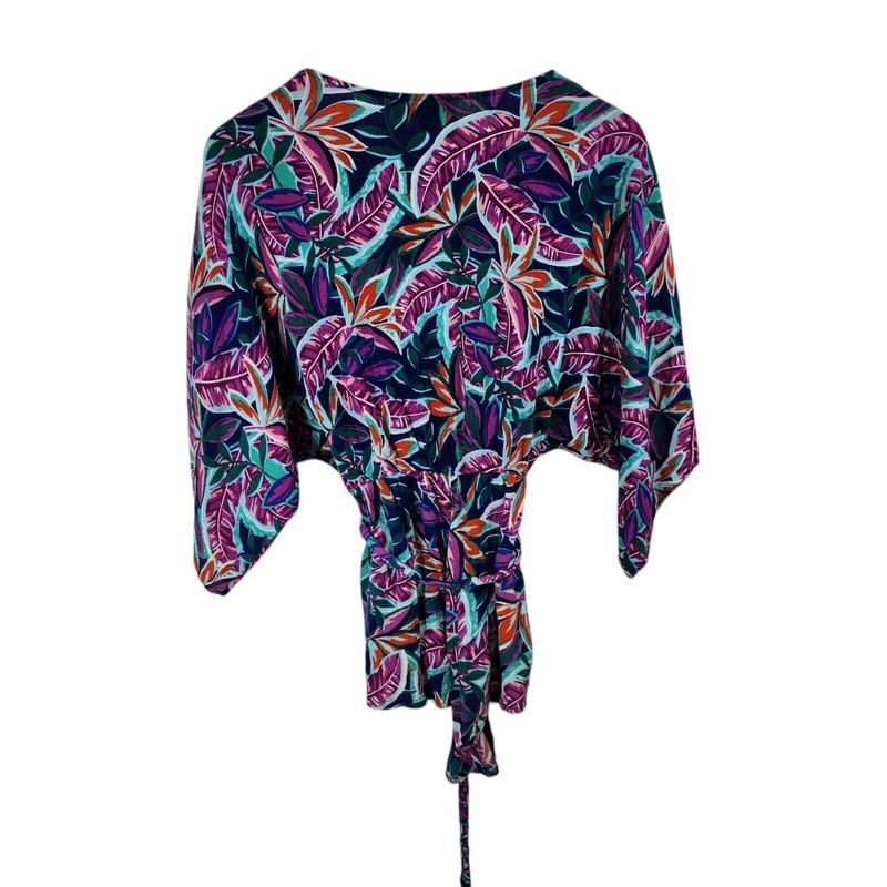 Lulus XS Womens Short Romper Floral Leaf Print 100% Rayon