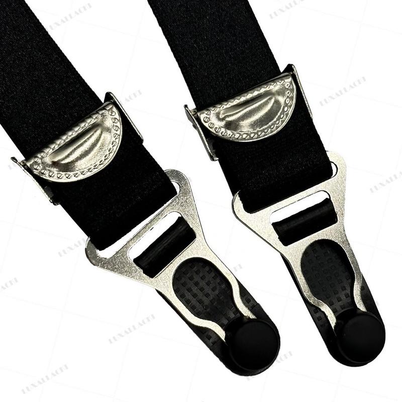 Luxallacki Open Crotch Garter Panty Adjustable 6 Straps Suspender Garter Belt