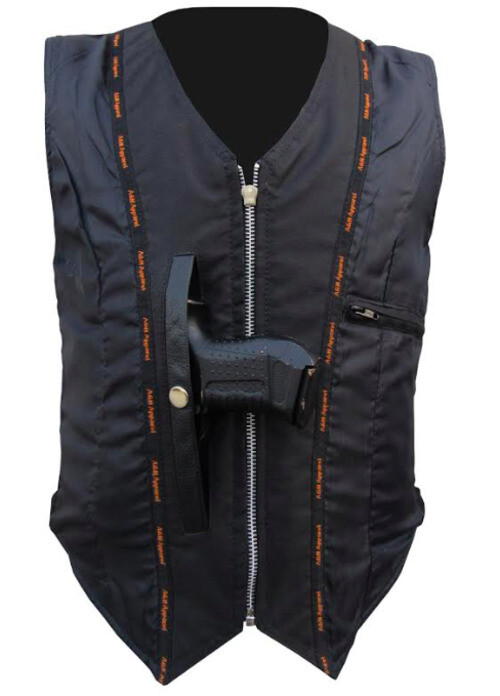 LuxHide Womens Cowhide Motorcycle Classic Leather Vest Gun Pocket