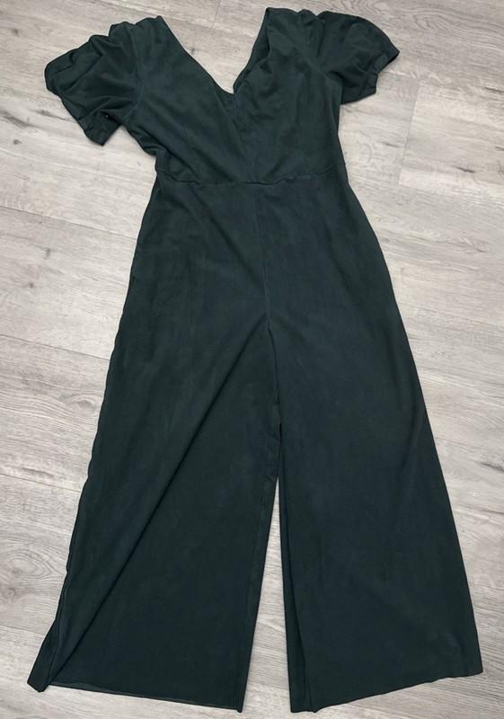 Lysse Lucia Vegan Suede Jumpsuit In Emerald Green Size M