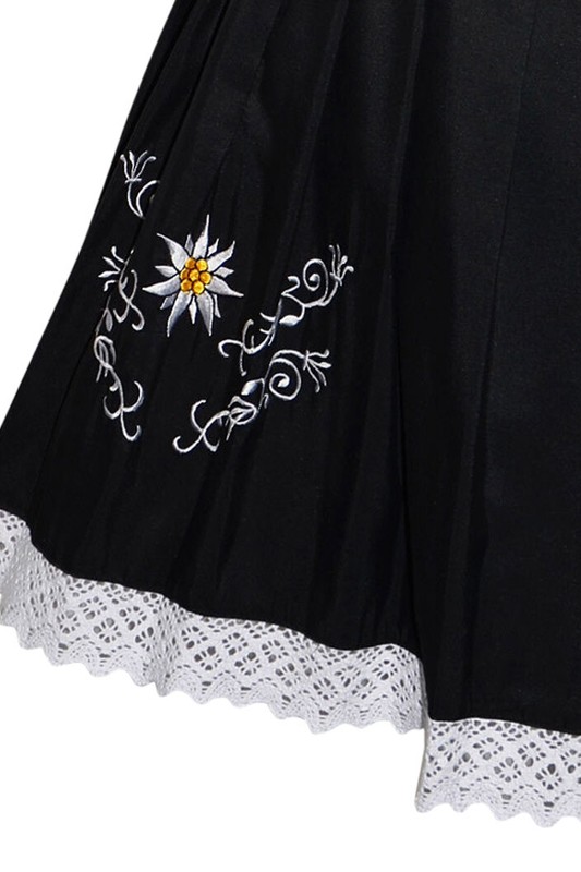 M 12 Black German Women Waitress Dirndl Dress Oktoberfest Bavarian Holiday