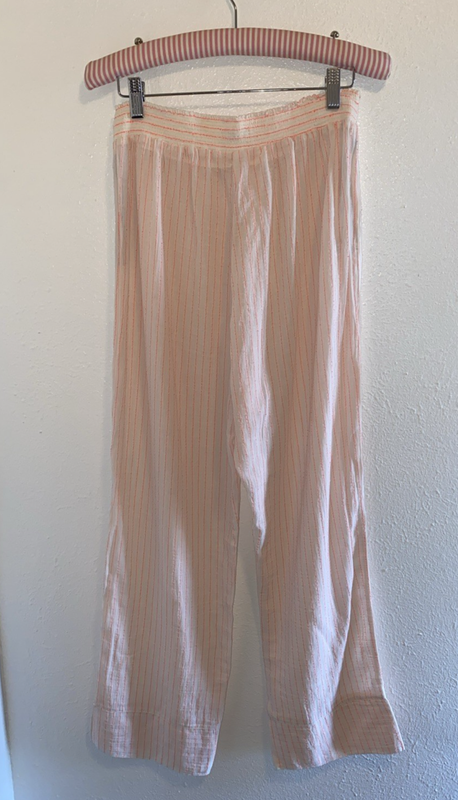 Maaji Beach Coastal Cover Up Coral Pinstripe Julieth Pants Size Medium NEW