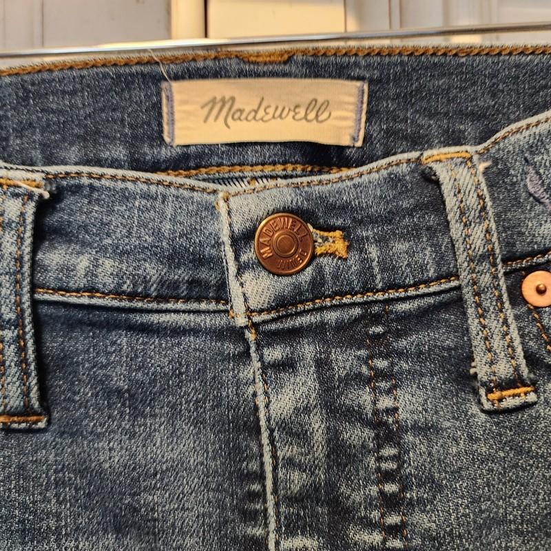 Madewell 10" High Rise Skinny Jeans Size 26 Euc