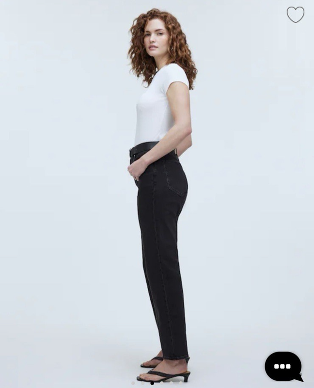 Madewell Curvy 90s Straight Leg Full Length Jeans Black Size 29 NM273