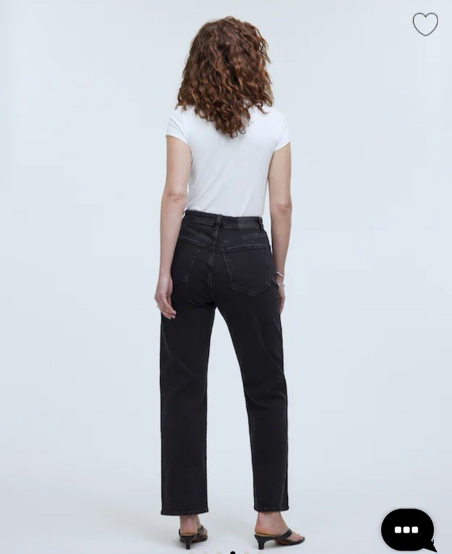 Madewell Curvy 90s Straight Leg Full Length Jeans Black Size 29 NM273