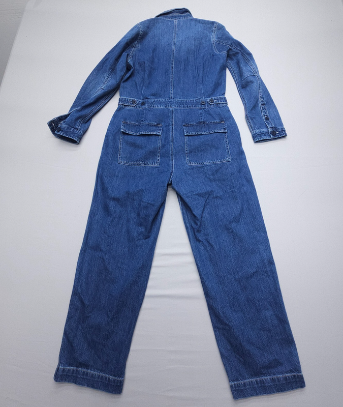 Madewell Denim Jumpsuits Coveralls Womens Medium Blue 100% Cotton 27" Inseam EUC