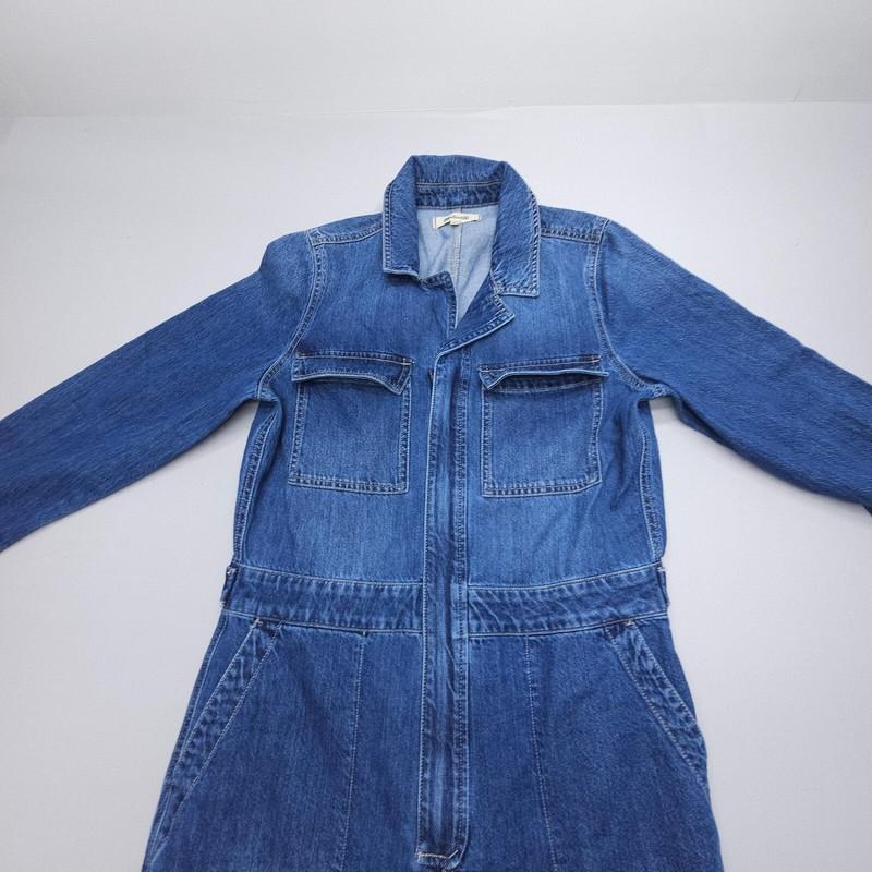 Madewell Denim Jumpsuits Coveralls Womens Medium Blue 100% Cotton 27" Inseam EUC