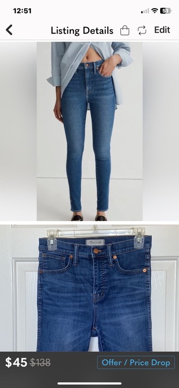 Madewell High Rise Skinny Jeans
