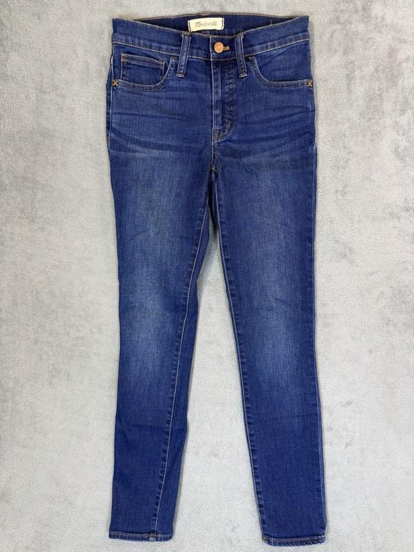 Madewell Jeans Womens 24 Blue Dark Wash Roadtripper High Rise Skinny Regular