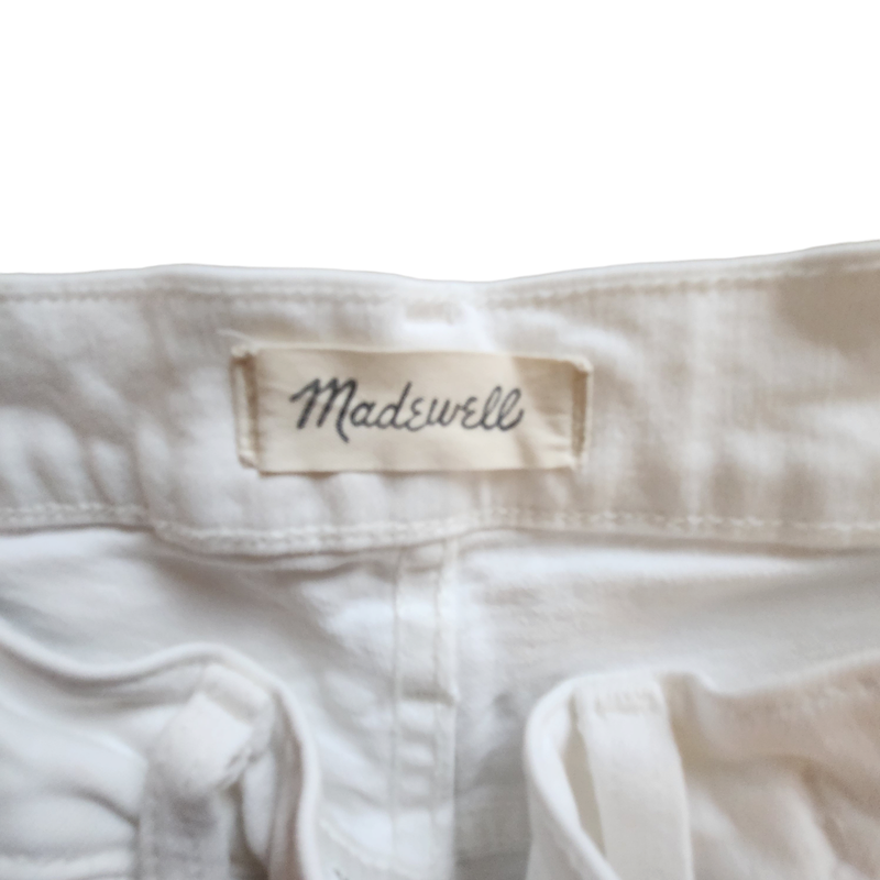 Madewell Mid-rise Perfect Vintage Straight Jeans In White Inseam 28" Size 27