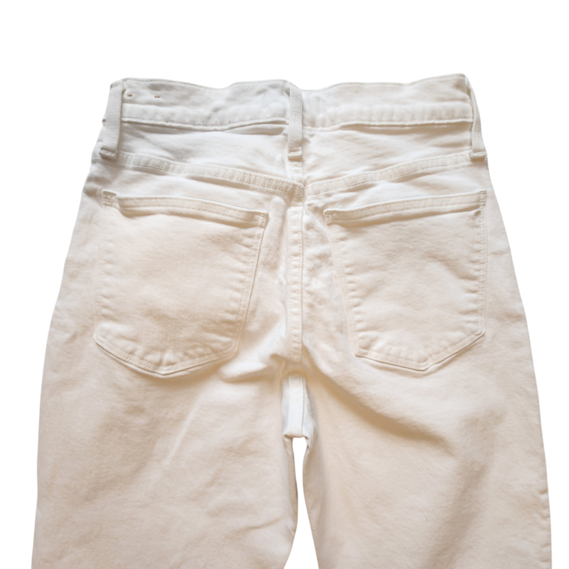 Madewell Mid-rise Perfect Vintage Straight Jeans In White Inseam 28" Size 27