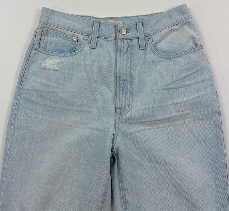Madewell Perfect Vintage Straight Womens 28 Distressed Ripped Jeans Light Wash