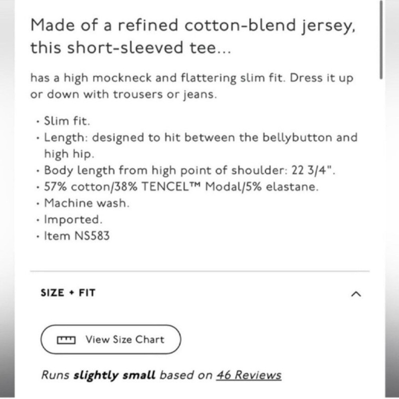 Madewell Short-Sleeve Mockneck Tee XS