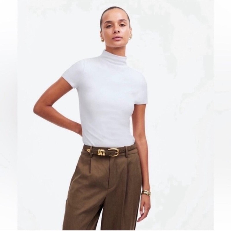 Madewell Short-Sleeve Mockneck Tee XS