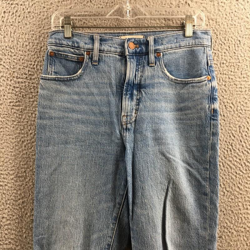 Madewell Skinny Jeans Womens (Actual 29X26) Blue Denim High Rise Light Wash Zip