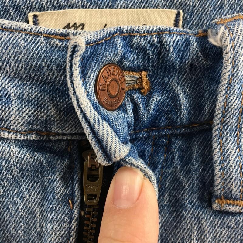 Madewell Skinny Jeans Womens (Actual 29X26) Blue Denim High Rise Light Wash Zip