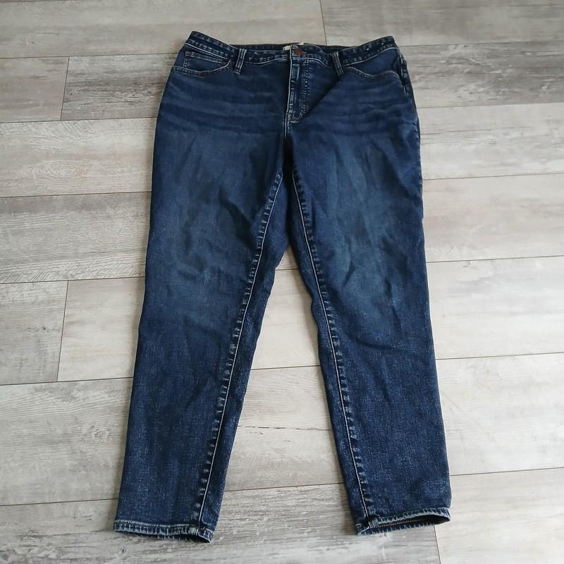 Madewell Womens Curvy Roadtripper Jeans Size 33 Dark Wash Denim Cotton Blend