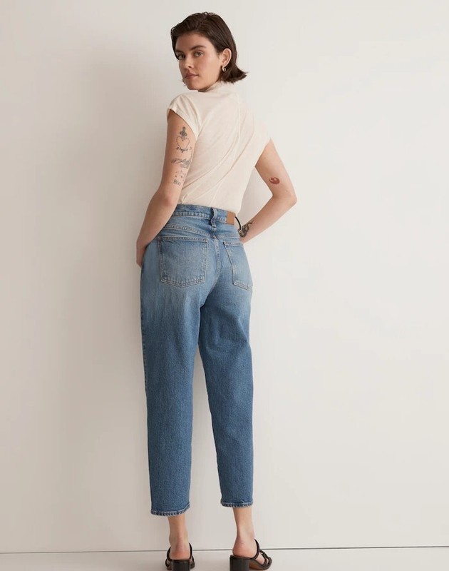 Madewell Womens Tall Balloon Jeans Grandile Wash 23T (Meas. 25) NJ383 High Rise