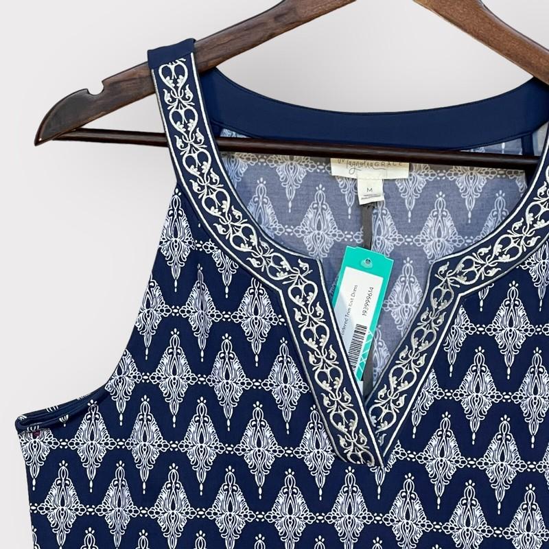 Magnolia Grace Alhambra Embroidered Trim Knit Dress Women Size M Blue Stitch Fix