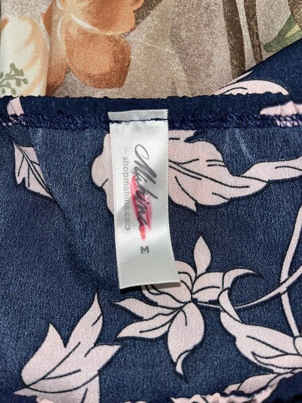 Mahina Strapless Tube Top Floral Romper With Pockets Women’s Size Medium