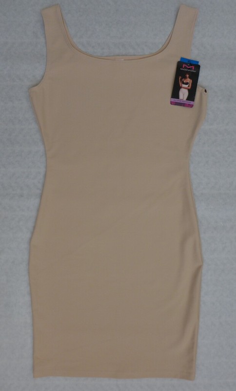 MAIDENFORM Nude Firm Shaper Scoop Neck Tank Slip Dress P10006 Sizes L/XL