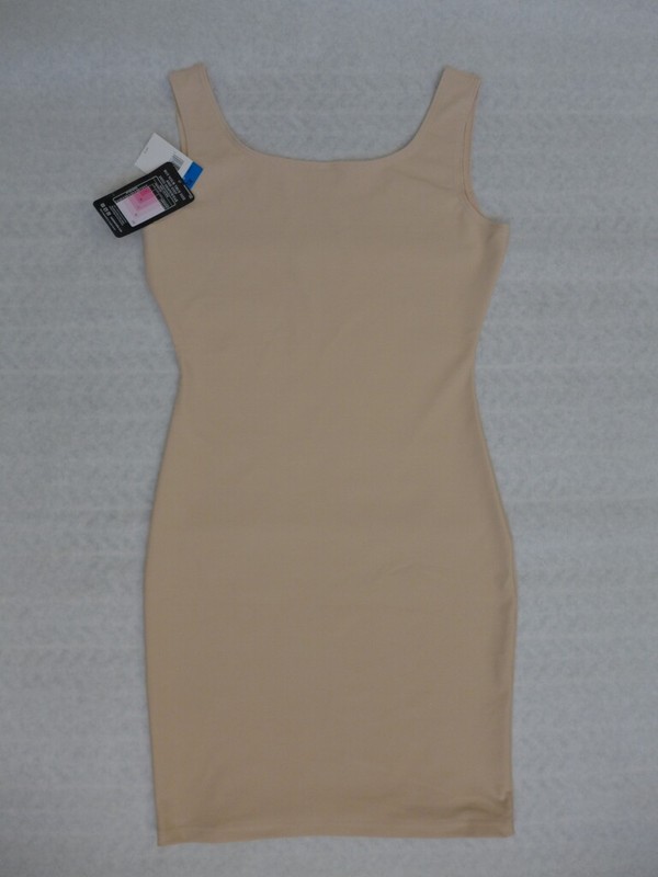 MAIDENFORM Nude Firm Shaper Scoop Neck Tank Slip Dress P10006 Sizes L/XL