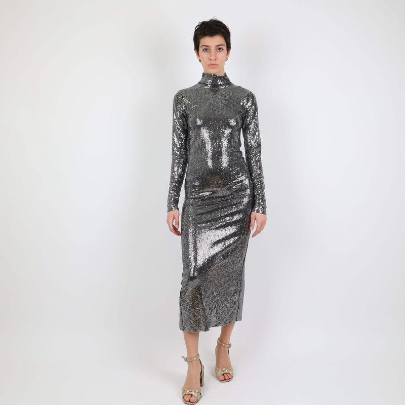 Maje Silver Jumpsuit UK Size 8