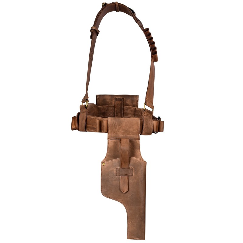 Mandalorian Belt With Holster Brown Leather Cosplay Costume Prop For Adult Men