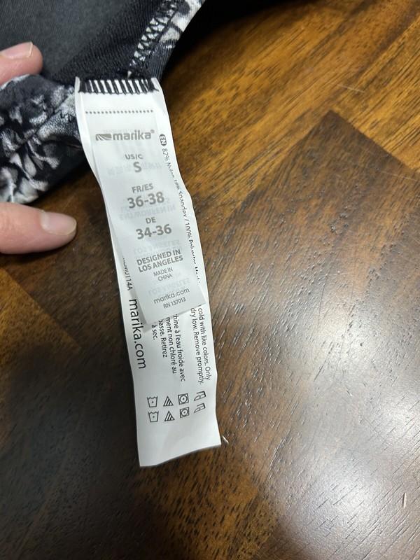 Marika One-piece Swimsuit Size Small NWT Black Print With Molded Cups