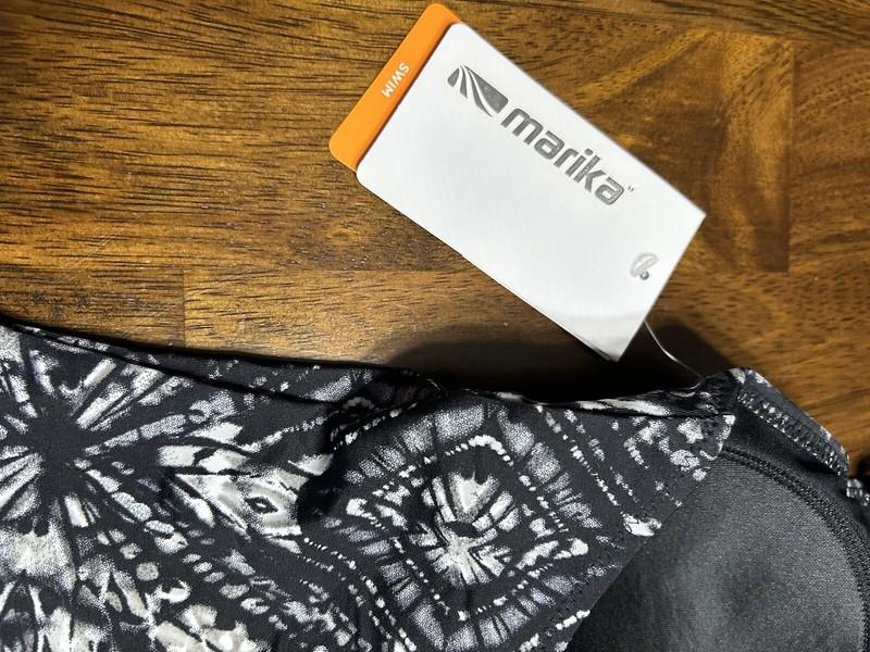 Marika One-piece Swimsuit Size Small NWT Black Print With Molded Cups