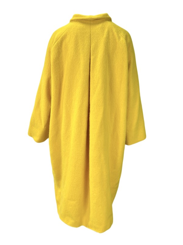 Marina Rinaldi Women's Yellow Temperie Wool Coat NWT